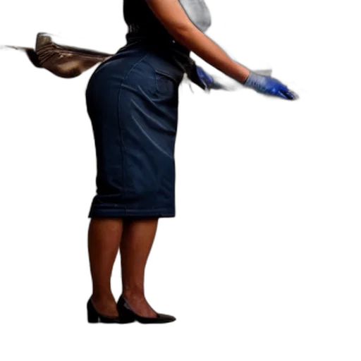 staff, dress, umbrella, shoes transparent PNG cut-out