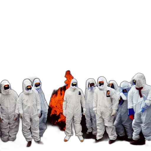jacket, mask, robot, staff transparent PNG cut-out