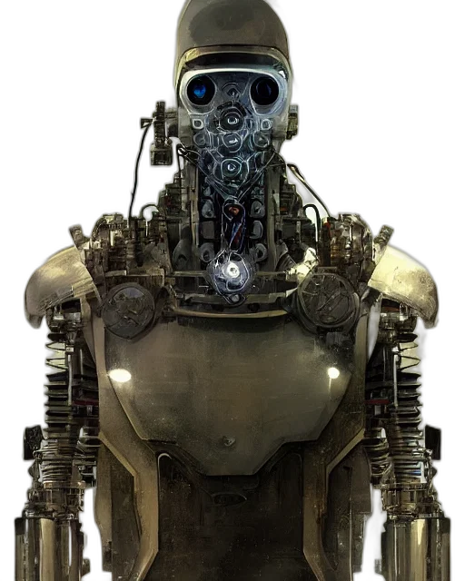 robot, cyberpunk, concept art, 3d render transparent PNG cut-out