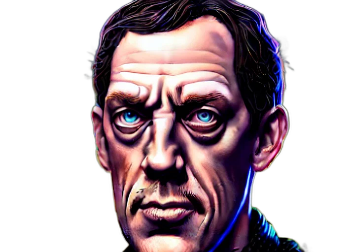 face, comic book art, photorealistic, cartoon transparent PNG cut-out