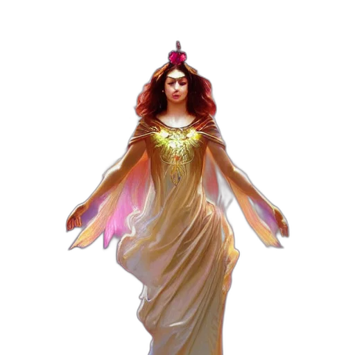 dress, crown, staff, jewelry transparent PNG cut-out
