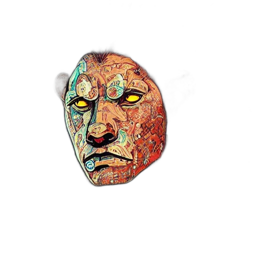 mask, jewelry, face, photorealistic transparent PNG cut-out