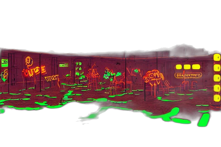concept art, 3d render, vaporwave, cyberpunk transparent PNG cut-out