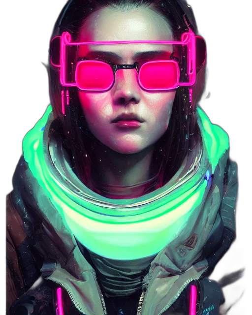 robot, mask, face, jacket transparent PNG cut-out
