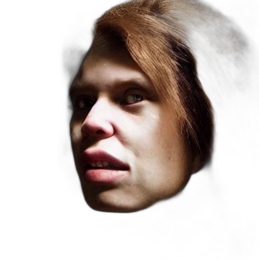 face, mask, creature, hair transparent PNG cut-out