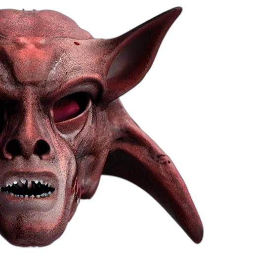 mask, face, creature, 3d render transparent PNG cut-out