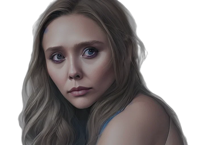 face, photorealistic, concept art, oil painting transparent PNG cut-out