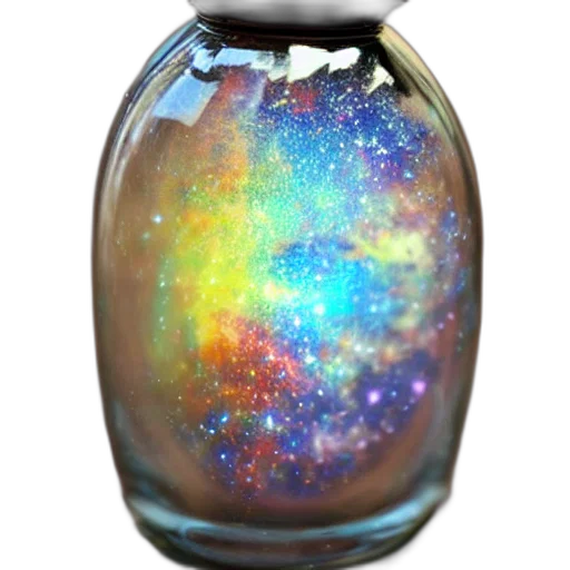 bottle, jewelry, dress, photorealistic transparent PNG cut-out