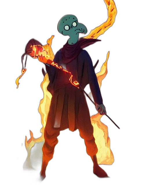 staff, mask, creature, dragon transparent PNG cut-out