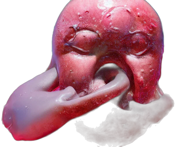 mask, face, creature, 3d render transparent PNG cut-out