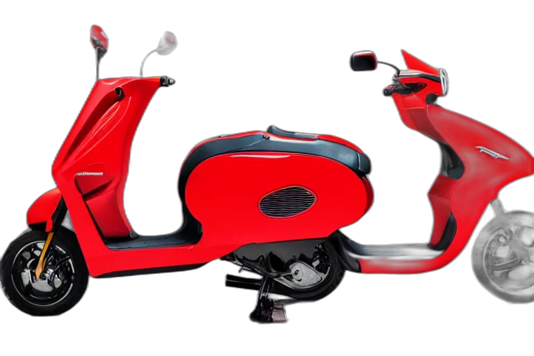 3d render, concept art, scooter, designed transparent PNG cut-out