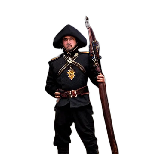 staff, sword, weapon, jacket transparent PNG cut-out