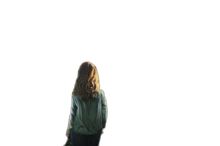 dress, jacket, robot, hair transparent PNG cut-out