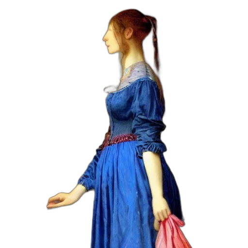 dress, staff, face, jewelry transparent PNG cut-out