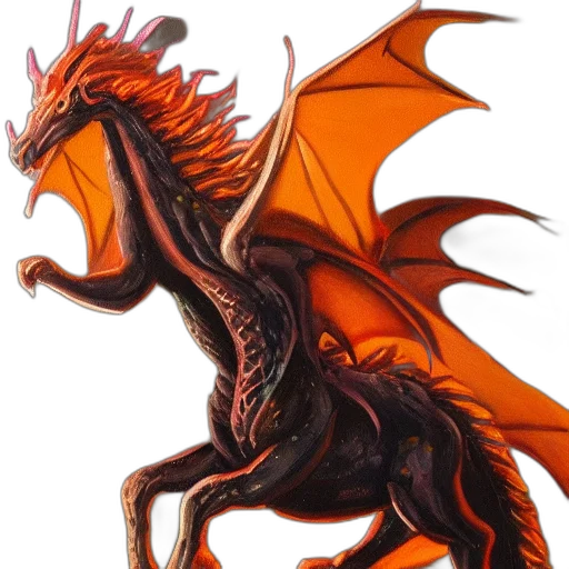 dragon, animal, creature, fantasy art transparent PNG cut-out
