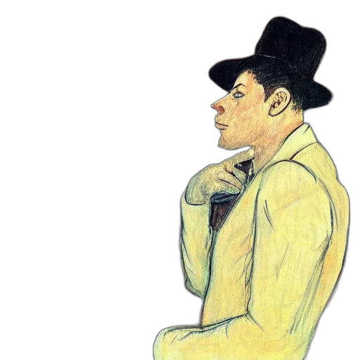 hat, jacket, face, concept art transparent PNG cut-out