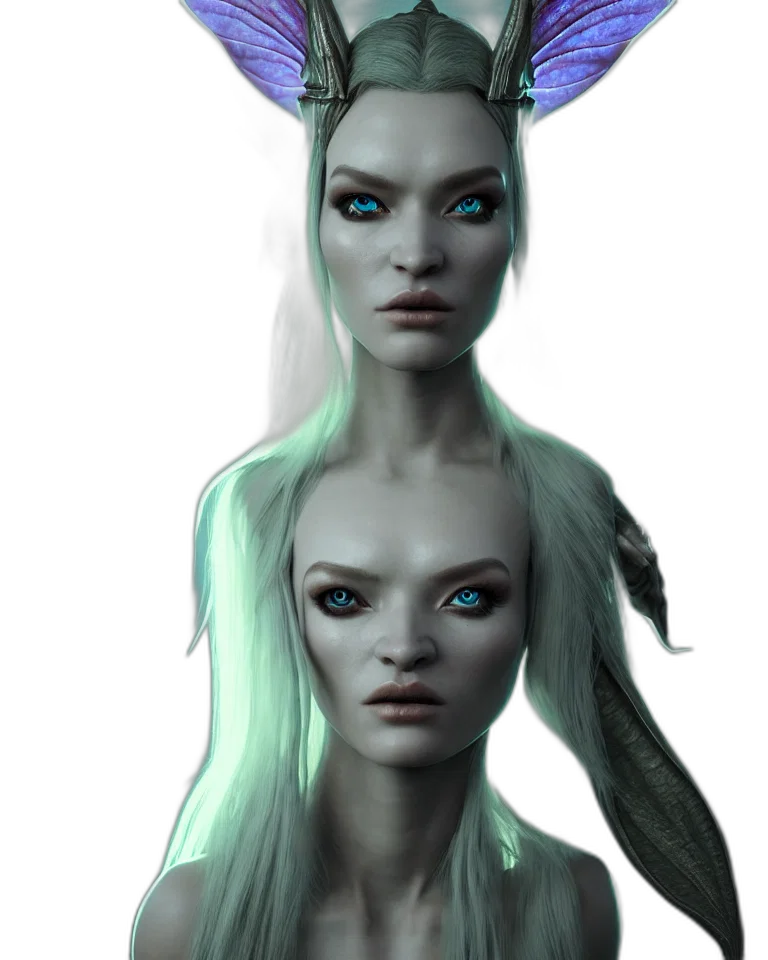 face, creature, mask, 3d render transparent PNG cut-out