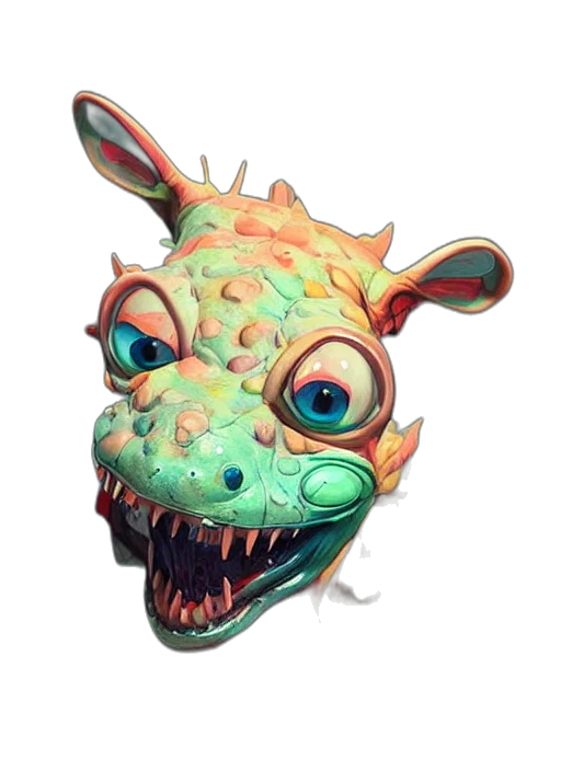 mask, dragon, creature, face transparent PNG cut-out