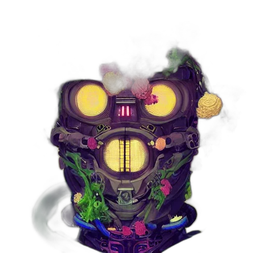 robot, mask, creature, face transparent PNG cut-out
