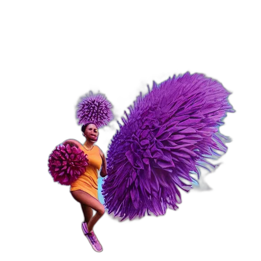 hair, umbrella, flower, creature transparent PNG cut-out