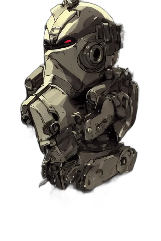 robot, weapon, mask, face transparent PNG cut-out
