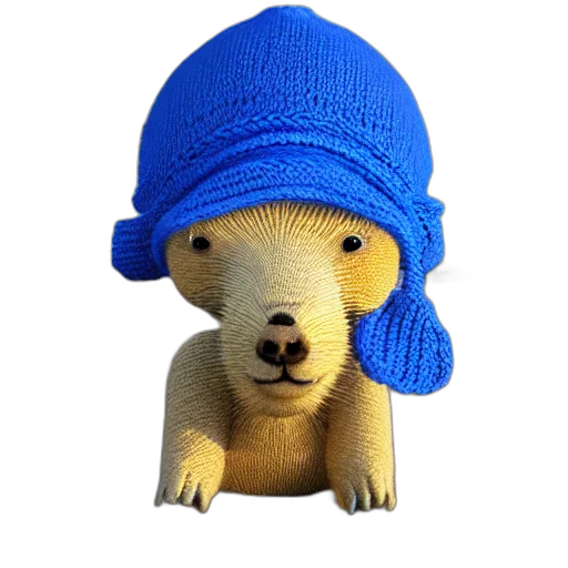 hat, animal, photorealistic, 3d render transparent PNG cut-out