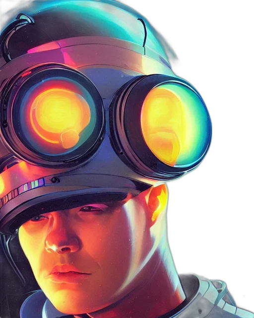 robot, face, mask, weapon transparent PNG cut-out