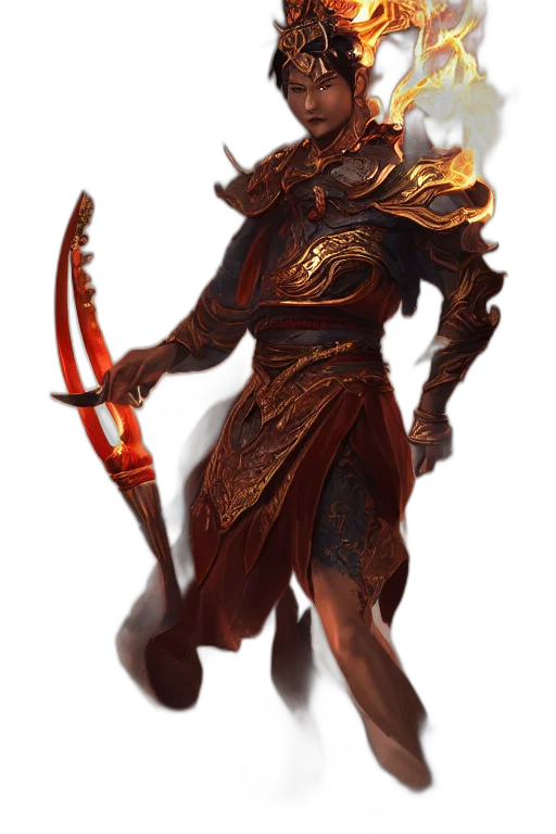 staff, dragon, sword, concept art transparent PNG cut-out