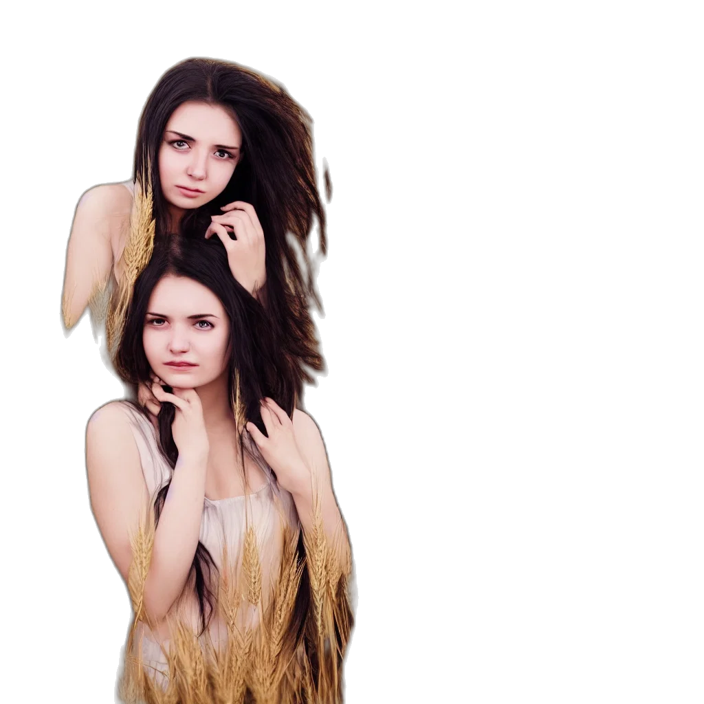 hair, dress, pixel art, photorealistic transparent PNG cut-out