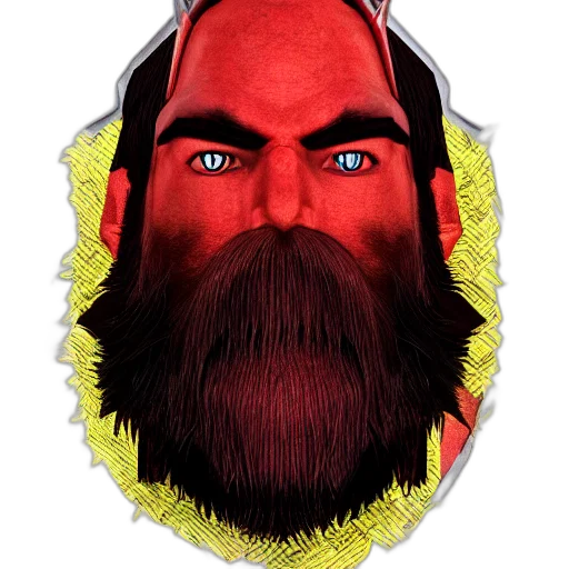face, mask, creature, comic book art transparent PNG cut-out