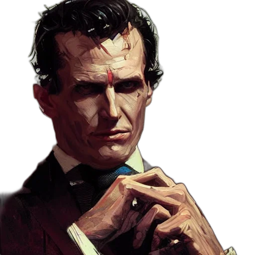 face, comic book art, concept art, photorealistic transparent PNG cut-out