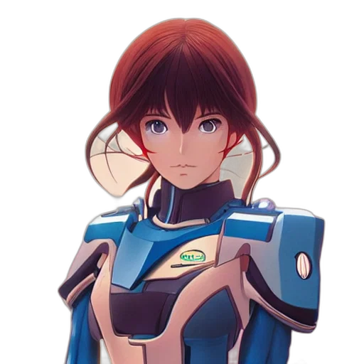 robot, face, jacket, weapon transparent PNG cut-out