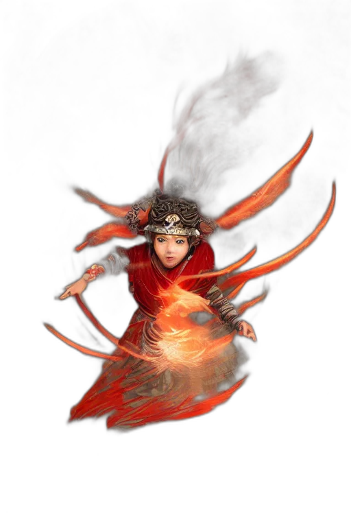 dragon, staff, mask, weapon transparent PNG cut-out