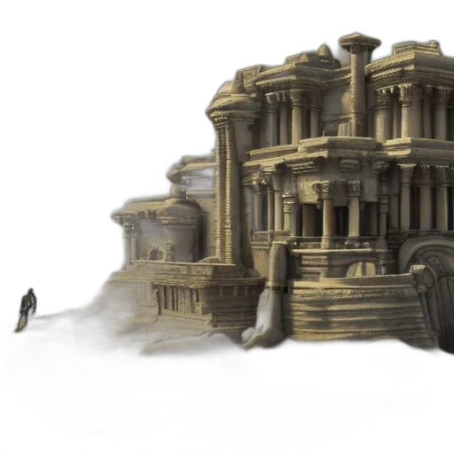 building, concept art, 3d render, fantasy art transparent PNG cut-out