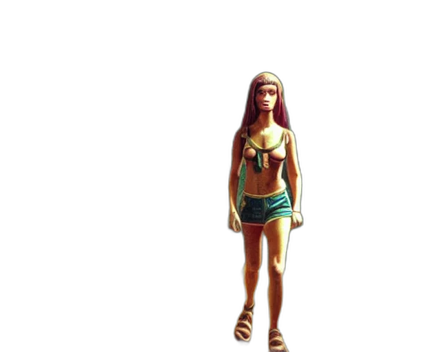 dress, creature, animal, 3d render transparent PNG cut-out