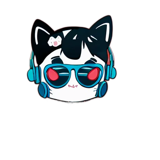 staff, cartoon, vaporwave, anime transparent PNG cut-out