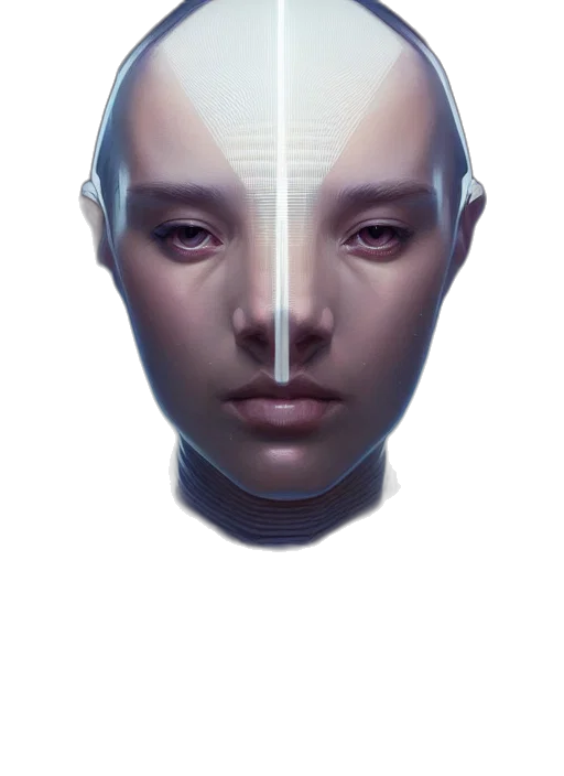 face, robot, mask, creature transparent PNG cut-out