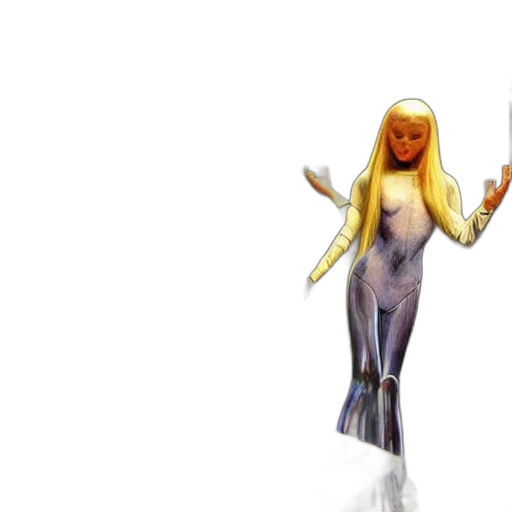 hair, robot, 3d render, concept art transparent PNG cut-out