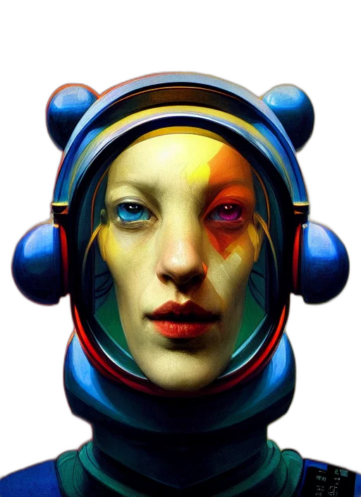 robot, face, mask, cyberpunk transparent PNG cut-out