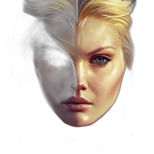 face, mask, hair, crown transparent PNG cut-out