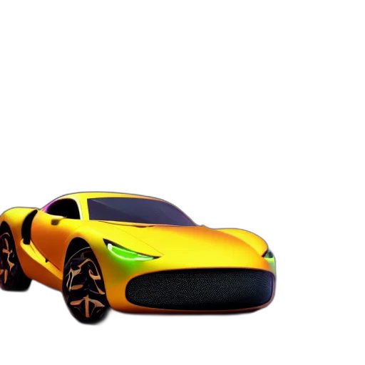 car, 3d render, concept art, photorealistic transparent PNG cut-out