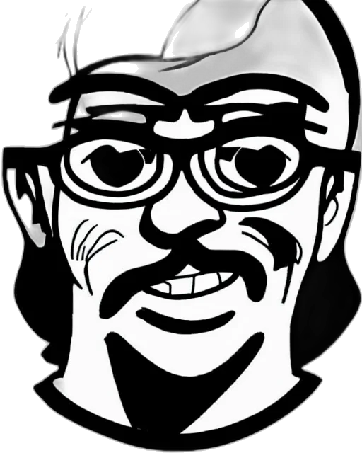 face, staff, cartoon, comic book art transparent PNG cut-out