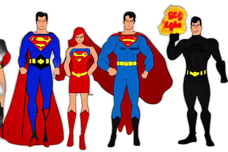 comic book art, concept art, cartoon, superhero transparent PNG cut-out