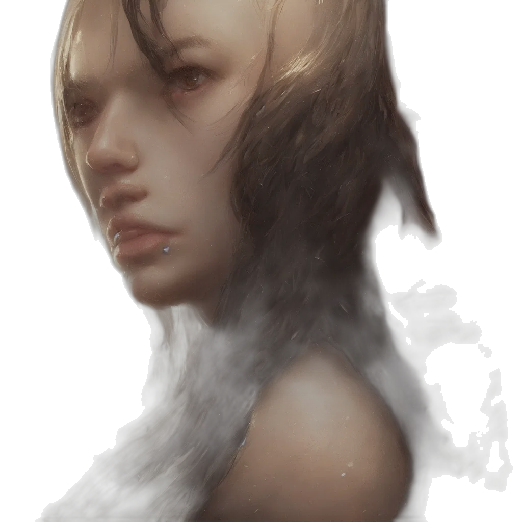 face, mask, hair, creature transparent PNG cut-out