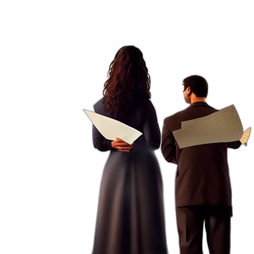 dress, staff, hyperrealistic, painting transparent PNG cut-out