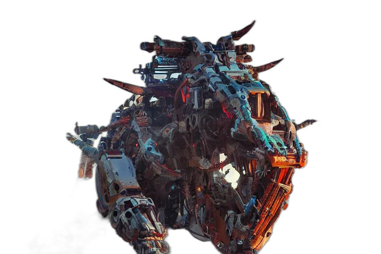 robot, dragon, weapon, creature transparent PNG cut-out