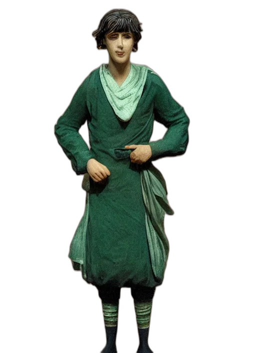 dress, staff, jacket, hat transparent PNG cut-out