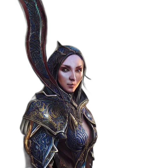 dragon, staff, mask, dress transparent PNG cut-out