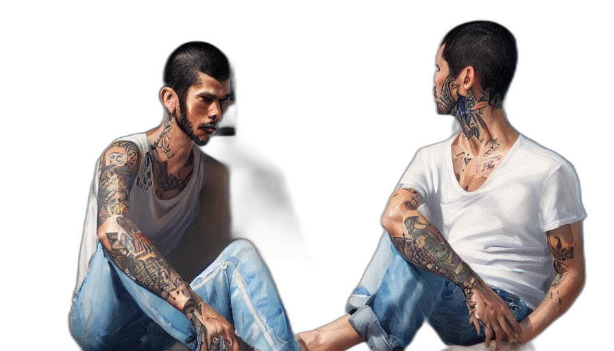 face, concept art, photorealistic, fantasy art transparent PNG cut-out