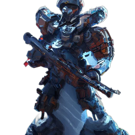 robot, weapon, concept art, fantasy art transparent PNG cut-out